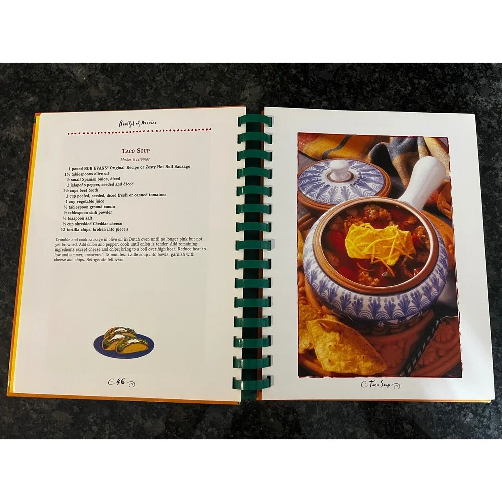 Mexican Cooking Spiral Bound Cookbook Recipes Chili Stew Tacos Fajitas‎ 2005